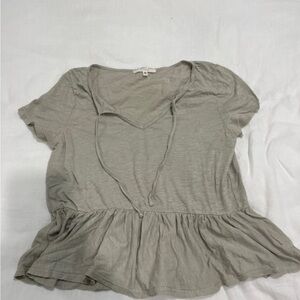 Women's Green Peplum Top